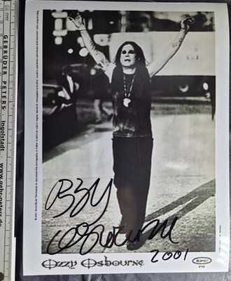 Orginal Autogramm Ozzy Osbourne ! Von 2001 !