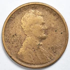 1909-S Lincoln Wheat Penny San Francisco Mint Fine (F) - Environmental Damage