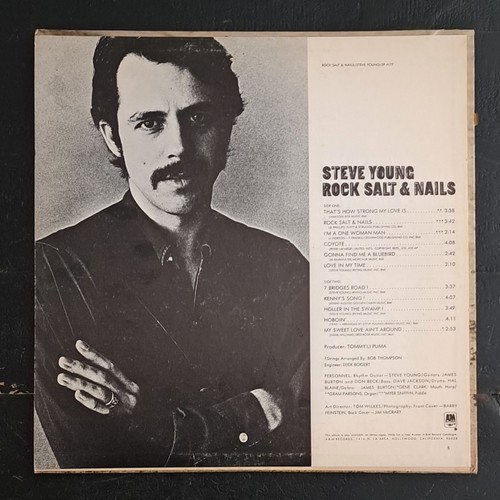 Steve Young "Rock Salt & Nails" 1969 Vinyl Record In Near Mint- Condition! - Picture 6 of 6