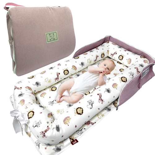 Baby Lounger, Foldable Portable Infant Lounger, Baby Nest Cover, Suitable for...