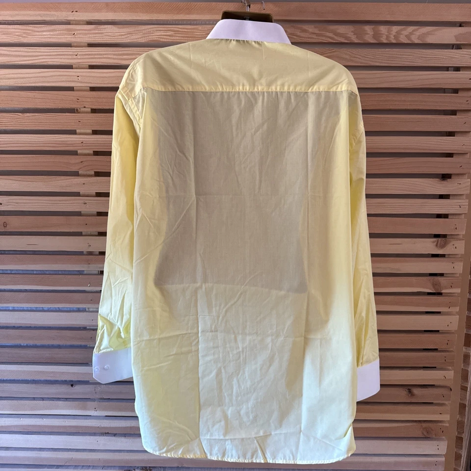 BERLIONI MENS ITALY DRESS SHIRT TWO-TONE LONG SLEEVE FRENCH CUFF 3 XL CL-1-22 - Image 4 of 4