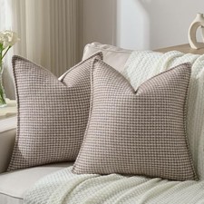 Decorative Throw Pillow Covers 18x18 Inch Set of 18" x 18" Pack of 2 Coffee