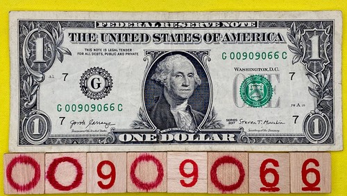 TRINARY Flipper Four Of A Kind 0s FW 9s 6s Fancy Serial Number One Dollar Bill