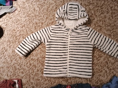 TOPOMINI Kuscheljacke, Gr.86, schwarz/weiß 