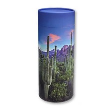 Biodegradable Adult Saguaro Trail Scattering Tube Cremation Urn - 200 cubic inch