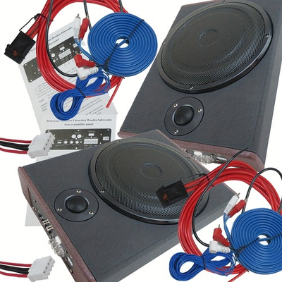 #ad #ad 1200W 10quot;Slim Under Seat Powered Subwoofer for Car Truck w Amp Kit amp; Tweeter $116.92