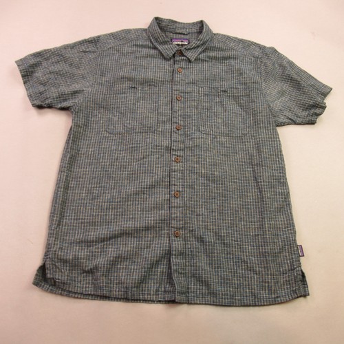 Patagonia Shirt Mens Large Short Sleeve Button Front Lightweight Pocket