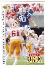 Steve Emtman Indianapolis Colts Upper Deck 409 Rookie Football Card 1992. rookie card picture