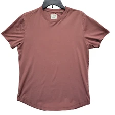 CUTS Curve-Hem T-Shirt Mens Medium M Dusty Rose Short Sleeve Casual