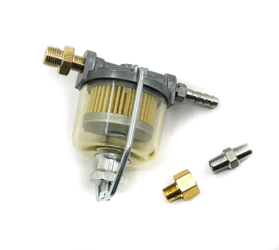 Filtro de combustible de tazón transparente para carburador de 1 o 2 barriles GM Car Truck años 50-60 Foto 3 de 4