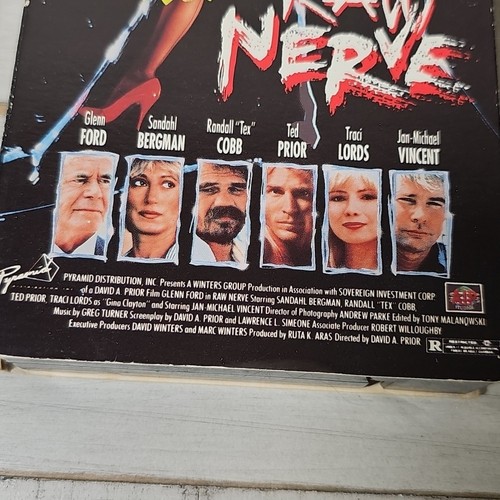 VHS: Raw Nerve: AIP Home Video: Traci Lords, Jan Michael Vincent, rare crime - Picture 2 of 9