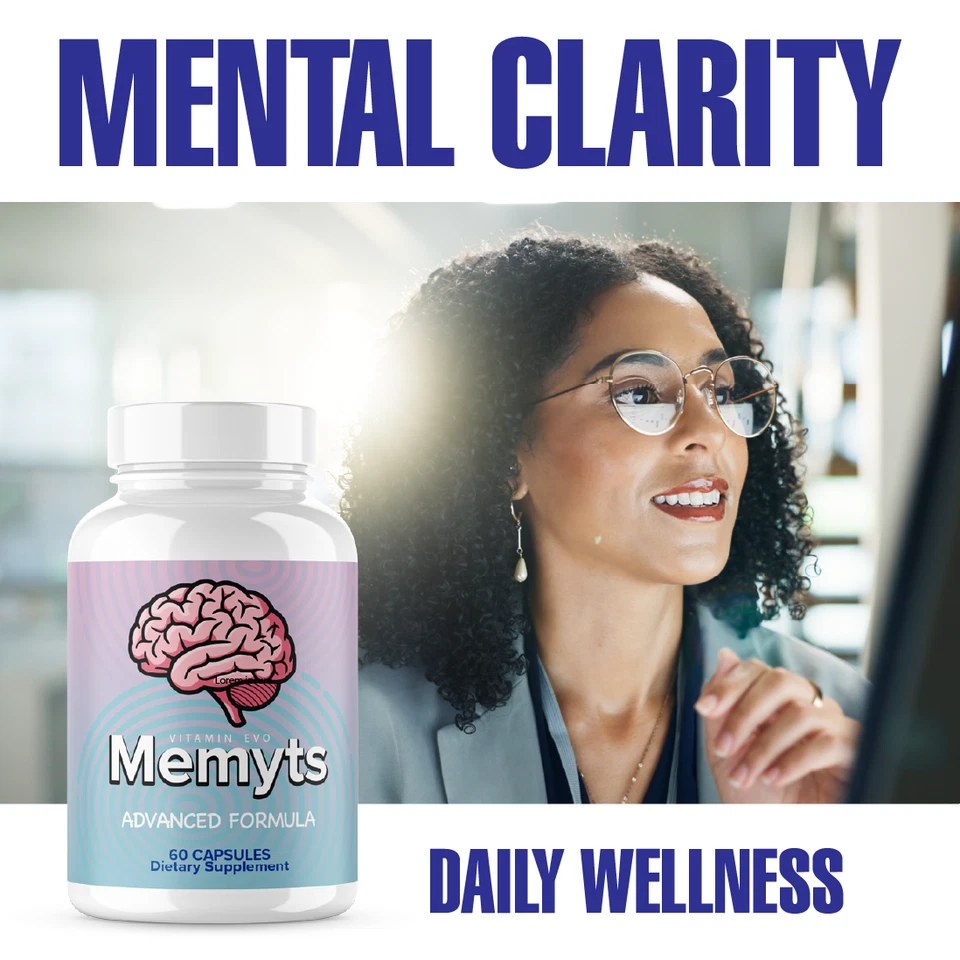 (Paquete de 5) Píldoras Fórmula Apoyo a la Salud Cerebral Memyts Nootrópicas (300 Cápsulas) Foto 4 de 4