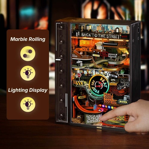 ROKR Parallel World Hip-hop Street Marble Run Mechanical 3D Puzzle Model Gift - Picture 7 of 13