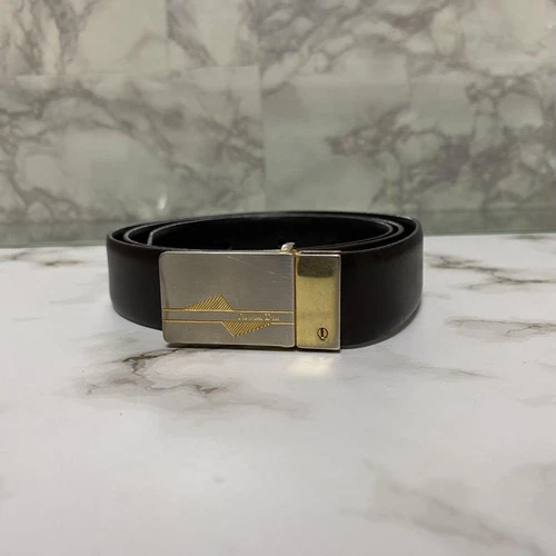 Authentique ceinture Christian Dior en cuir marron pour 75 85 cm mode homme vintage