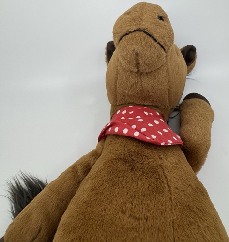 Jellycat Orson The Horse Brown Plush 15" Medium Wearing Red Bandana Retired - Picture 12 of 14