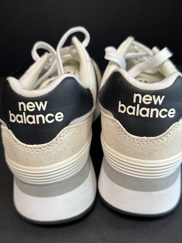 New Balance 574 PLATFORM Sneakers Tennis Shoes WM 10.5 Beige White Wl574-ZAH EUC - Picture 3 of 8
