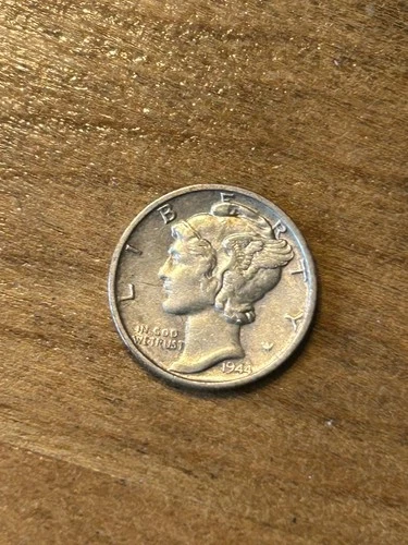 1944S Mercury Dime AU