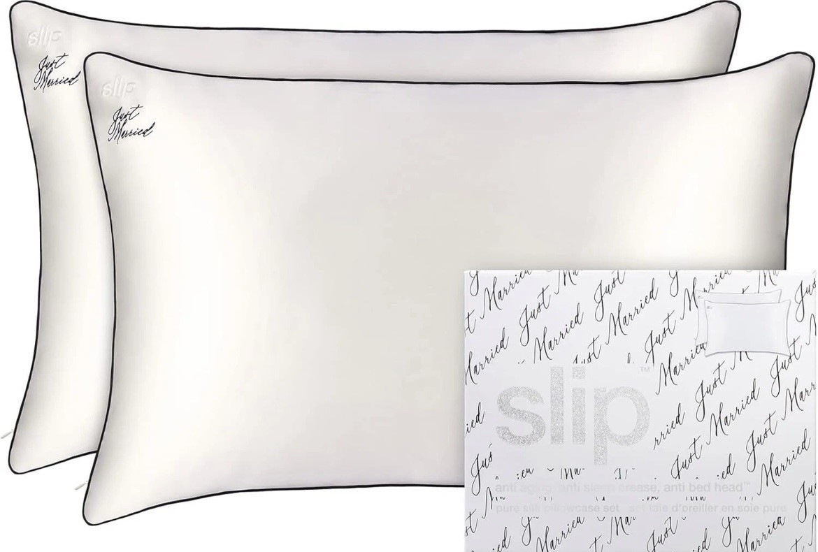 Slip The Original Just Married Pillowcase Set | 100% Pure Mulberry Silk