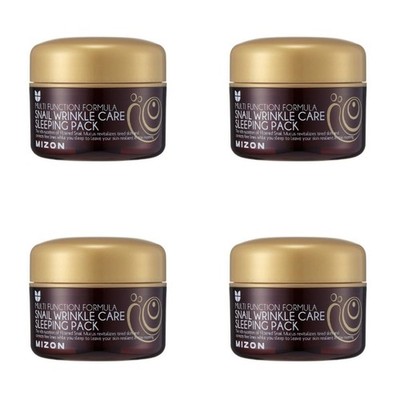 MIZON Snail Wrinkle Care Sleeping Pack 76g*4Pcs - FREE SHIPPING