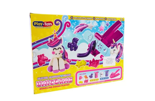 Glitter Unicorn Dough Set - Non-Toxic Modelling Clay for Kids | Squeeze & Shape - Picture 3 of 3