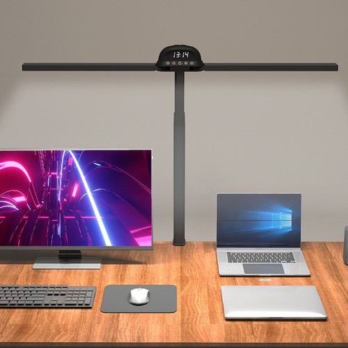 US Plug Architect Desk Lamp With Clamp Clock Swing Arm Foldable Adjustable HLF - Picture 4 of 12
