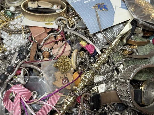 16Pounds Vintage to Modern Costume Mystery Jewelry Junk Tangled Estate Craft Lot