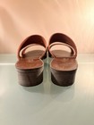 Women’s Open Toe Slip On Sandals, Leather Craft By Premiere, Brown Buckle, Sz 6 — photo 8