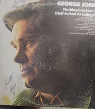 George Jones Nothing Ever Hurt Me Vinyl LP 1973(dead wax press# pal32412 1c) cbs