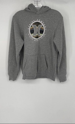 Hurley Boys Gray Long Sleeve Pockets Activewear Pullover Hoodie Size XL 18/20