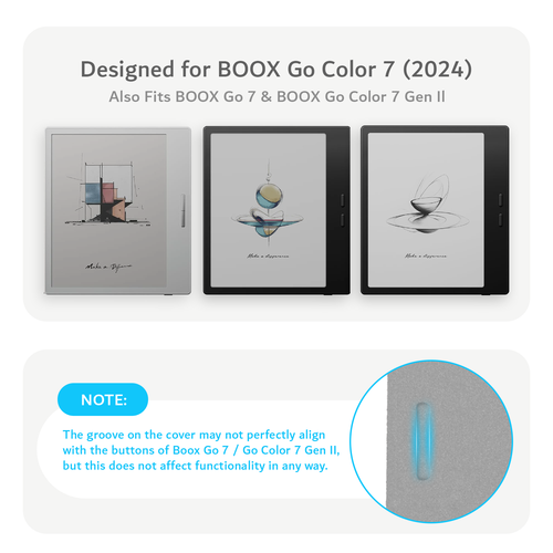 For Onyx Boox Go 7/Go Color 7 (Gen 1 & 2) Auto Wake/Sleep SKN Flip Trifold Cover - Picture 40 of 40