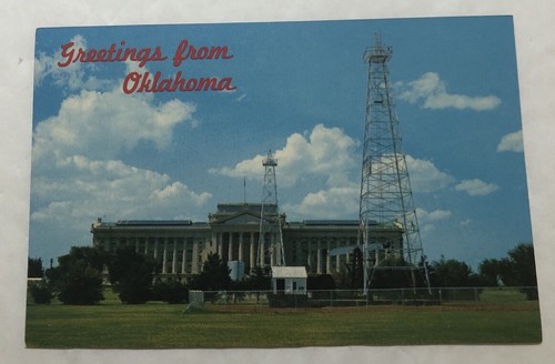 Oklahoma State Capital Oklahoma City, Oklahoma. Postcard (B2) - Foto 1 di 2