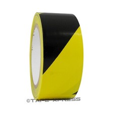 Black Yellow 2" x 36 yd Vinyl Floor Marking Safety Warning Tape PVC 6 mil