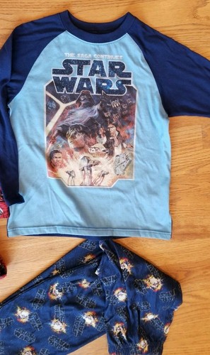 2 STAR WARS Pajama LOT Size 10 Boys: Lego & Old Navy The Saga Continues PJs - Picture 3 of 12