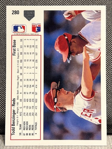 1991 Upper Deck Card Lot #279 Joe Oliver, #280 Todd Benzinger, #398 Bill Doran - Picture 5 of 7