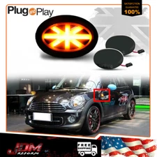 Smoked Union Jack Side Marker LED Light For MINI Cooper MKII R55 R56 R57 R58 R59
