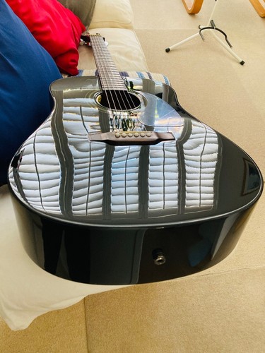 Epiphone Acoustic guitar, dual pickup, hard case Old version PR-100/BK - Picture 19 of 23