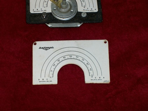 VINTAGE NATIONAL DIAL ASSEMBLY , K9TWO SILENT KEY PARTS - Zdjęcie 3 z 3