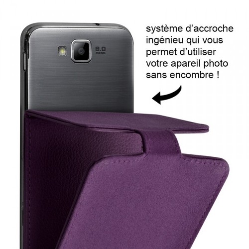 Housse Etui Clapet boutiques Couleur Violet Universel M pour ARCHOS Oxygen 57