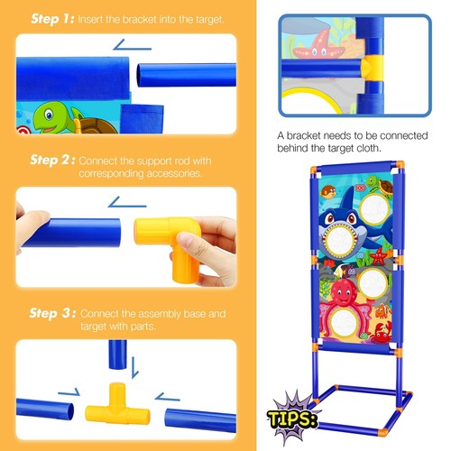 Kids Bow and Arrow Set, 2 in 1 Shooting Game Toy, LED Light Up Archery Toy Se... - Picture 4 of 7