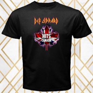 Def-Leppard-Hits-Canada-Tour-2019-Men-039-s-Black-T-Shirt-Size-S-3XL