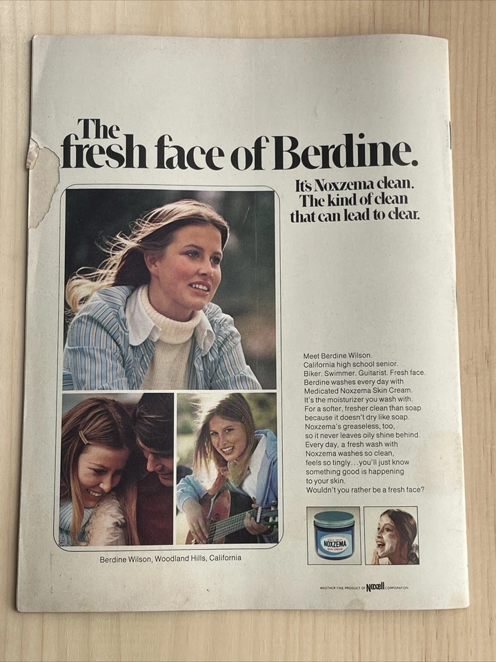 AMERICAN GIRL Jan 1974 BEAUTY TEEN FASHION MAGAZINE Calendar Art Foto 2 de 4