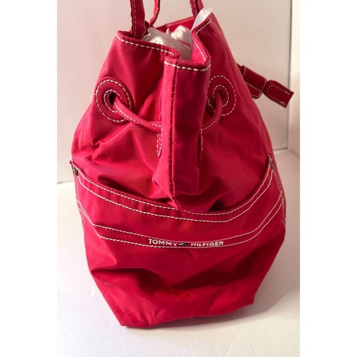Vintage 90s Tommy Hilfiger Red Nylon Purse - Picture 5 of 8