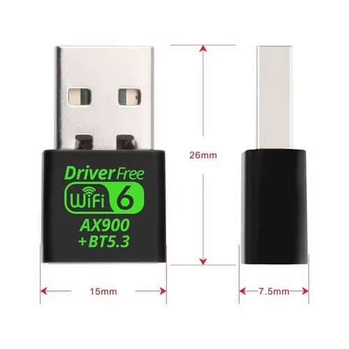 Wifi 6 USB Adapter 900Mbps + Bluetooth 5.3 Portable Wireless networking card UK - 第 7/8 張圖片