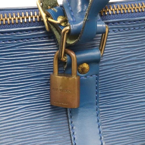 Louis Vuitton Epi Keepall 50 Gym Bag Traveling Bag Toledo Blue LV M42965 Rank A - Picture 11 of 24