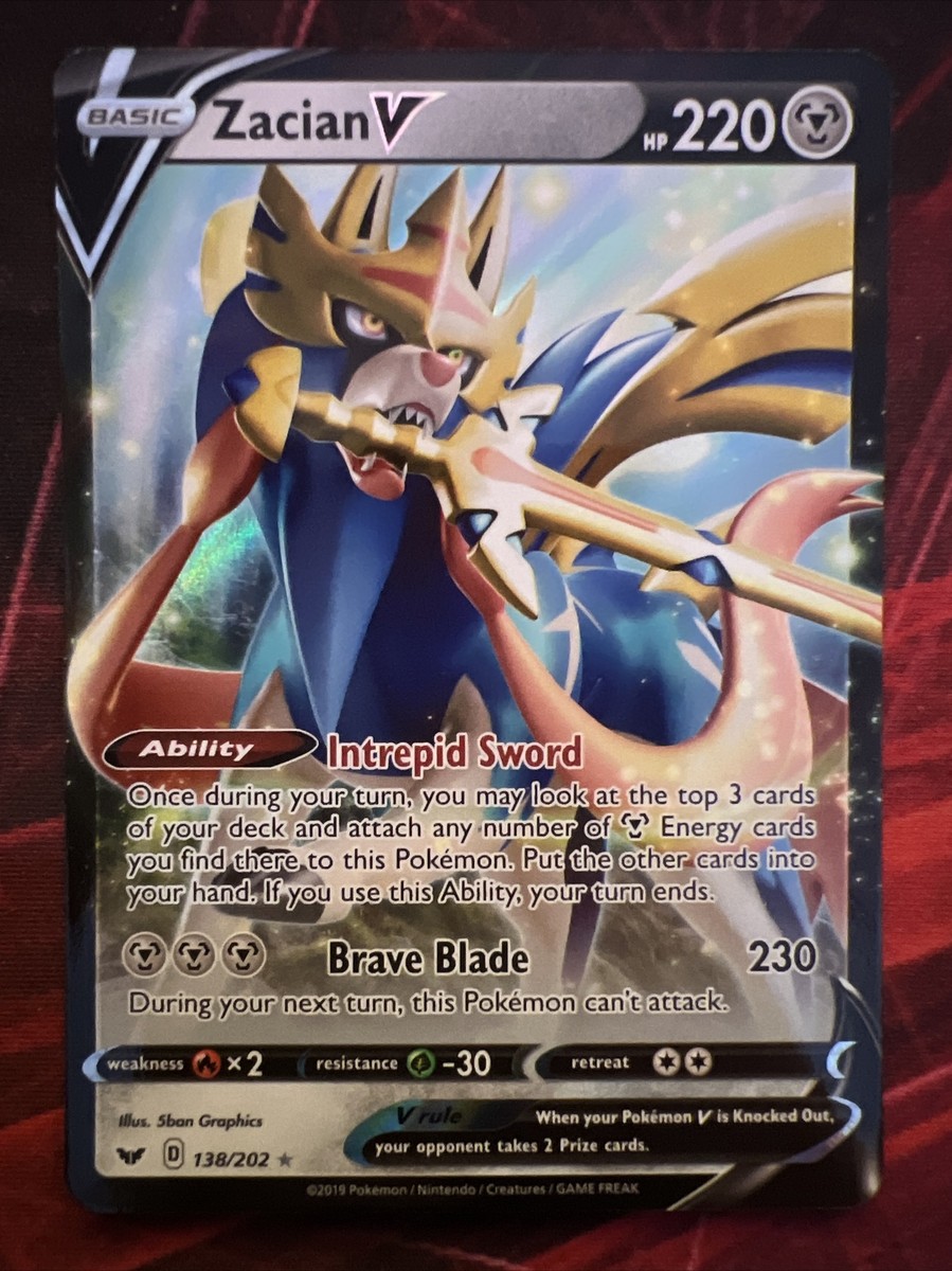 Zacian V 138/202 Pokémon TCG | eBay