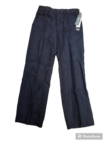 Lauren Ralph Lauren Womens Pants BLUE Size 10 Andover 100% LINEN