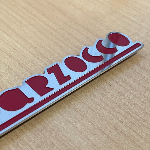 La Marzocco Genuine OEM GB5 S Red Back Logo Badge - Made In Italy (D.4.037) - Picture 3 of 6
