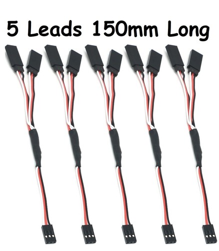 RC Servo Extension Wires Male-Female Futaba & Y-Split 10 20 30 & 50cm UK SELLER - Picture 8 of 20