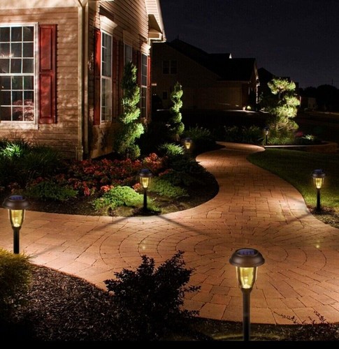 GIGALUMI Solar Pathway Lights Outdoor 8 Pack Wireless LED Solar Garden Lights - Picture 3 of 5