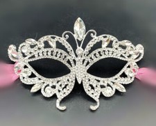 Bridal Rhinestone Masquerade Eye Mask, Ball Halloween, Party, Venetian, Cosplay